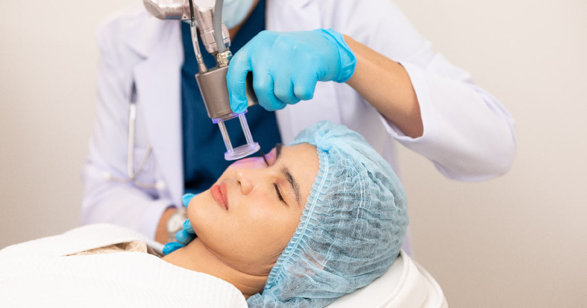 Women receiving a Co2 laser treatment in Missoula, MT